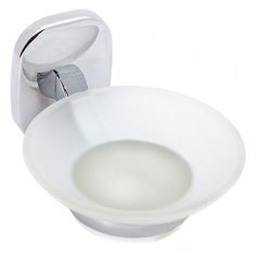 Мыльница Mr. Penguin Квадрат KL-1608 серебристый/белый