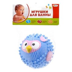 Игрушка для ванной Играем вместе Мячик-сова (LX-SB01) голубой