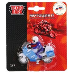 Мотоцикл ТЕХНОПАРК Полиция с фигуркой (SB-16-02-MO-BLC) 7 см синий/белый