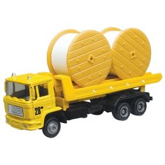 Грузовик Motormax Cable Truck (76027) 1:43 15 см желтый