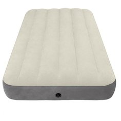 Надувной матрас Intex Deluxe Single-High (64707) бежевый/серый