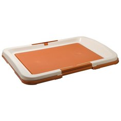 Туалет для собак V.I.Pet Японский стиль большой 63х49х6 см коричневый коричневый/молочный