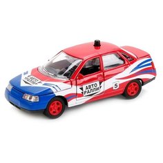 Легковой автомобиль ТЕХНОПАРК Lada 2110 Авторалли (CT10-110-12) 1:43 белый/красный/синий
