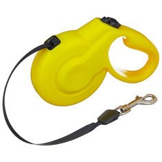 Поводок-рулетка для собак Fida Styleash ленточная (M) желтый 5 м