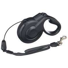 Поводок-рулетка для собак Fida Styleash тросовая (M) черный 5 м