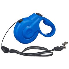 Поводок-рулетка для собак Fida Styleash тросовая (S) голубой 5 м