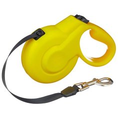 Поводок-рулетка для собак Fida Styleash ленточная (L) желтый 5 м