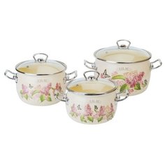 Набор кастрюль Новомосковская Посуда Idilia i1600 6 пр. сирень