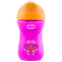 Поильник Chicco Easy Cup, 266 мл розовый/оранжевый