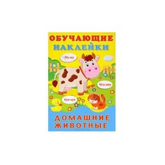 Книжка с наклейками Обучающие наклейки Домашние животные Flamingo