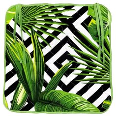Подушка на стул Naturel Модерн 40 x 40 см зеленый/белый/черный
