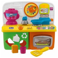 Интерактивная развивающая игрушка Chicco Говорящая кухня рус/англ зеленый / желтый / красный