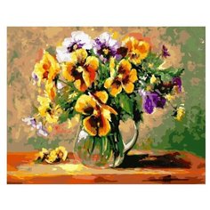 Color Kit Картина по номерам "Анютины глазки" 40х50 см (CG897)