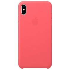 Чехол Apple кожаный для Apple iPhone XS Max розовый пион