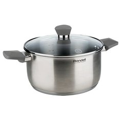 Кастрюля Rondell Strike 2,8 л, стальной/серый