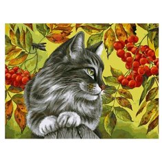 Белоснежка Картины по номерам "Отдых в ветках рябины" 30х40 см (147-AS)