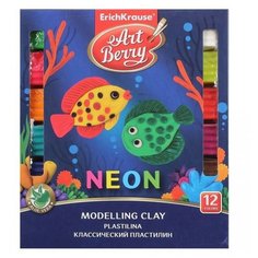 Пластилин ErichKrause Artberry с Алоэ Вера Neon 12 цветов/216г (41767)