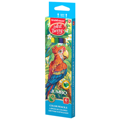 ErichKrause Цветные карандаши ArtBerry Jumbo 6 цветов с точилкой (32473)