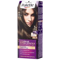 Palette Интенсивный цвет Стойкая крем-краска для волос, N5 6-0 Тёмно-русый