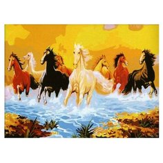 Color Kit Картина по номерам "Лошади" 30х40 см (KS042)