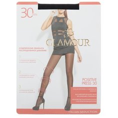 Колготки Glamour Positive Press 30 den, размер 2-S, nero