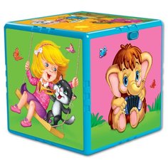 Интерактивная развивающая игрушка Азбукварик Говорящий кубик. Любимые мультяшки разноцветный