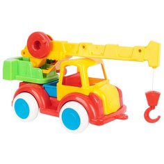 Автокран Форма Детский сад (С-80-Ф) 35 см желтый/красный