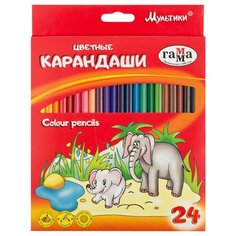 ГАММА Карандаши цветные Мультики 24 цвета (050918_09) Gamma