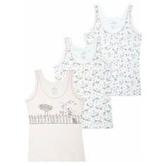 Майка BAYKAR 3 шт., размер 98/104, белый/молочный