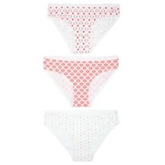 Трусики BAYKAR 3 шт., размер 158/164, белый/красный