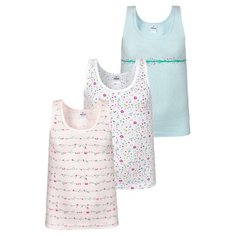 Майка BAYKAR 3 шт., размер 134/140, белый/розовый/мятный