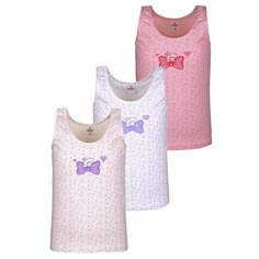 Майка BAYKAR 3 шт., размер 146/152, белый/молочный/розовый