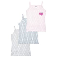 Майка BAYKAR 3 шт., размер 170/176, серый/розовый