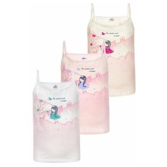 Майка BAYKAR 3 шт., размер 170/176, белый/молочный/розовый