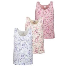 Майка BAYKAR 3 шт., размер 134/140, белый/молочный/розовый