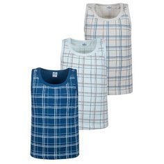 Майка BAYKAR 3 шт., размер 146/152, белый/бежевый/синий