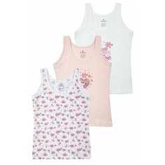 Майка BAYKAR 3 шт., размер 170/176, белый/молочный/розовый
