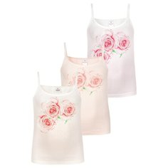 Майка BAYKAR 3 шт., размер 134/140, молочный/персиковый/розовый