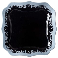 Luminarc Тарелка обеденная Authentic Silver 25.5х25,5 см silver black