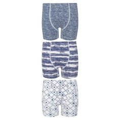 Трусы BAYKAR 3 шт., размер 170/176, белый/голубой/синий