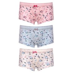 Трусики BAYKAR 3 шт., размер 122/128, розовый/персиковый/голубой