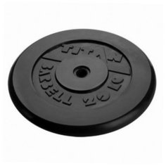 Диск TITAN обрезиненный d-26 мм 20 кг черный
