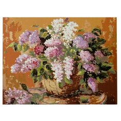 Рыжий кот Картина по номерам "Букет сирени" 40х50 см (Q826)