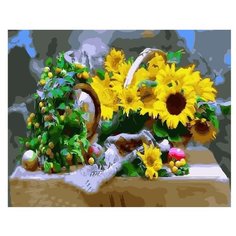 Color Kit Картина по номерам "Натюрморт с подсолнухами" 40х50 см (CG879)