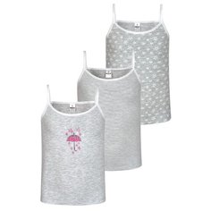 Майка BAYKAR 3 шт., размер 110/116, серый меланж