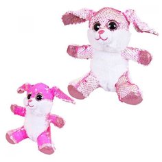 Мягкая игрушка ABtoys Кролик с пайетками 15 см
