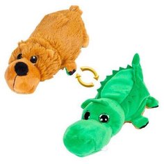 Мягкая игрушка ABtoys Вывернушка Медведь-Крокодил 7.5 см