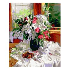 Рыжий кот Картина по номерам "Букет из лилий"30х40 см (AWD3037)