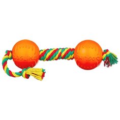 Гантель для собак Doglike Dental Knot канатная цветная большая (D-2368Ц) цветная