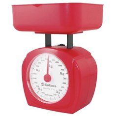 Кухонные весы Sakura SA-6017 красный
